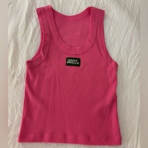 Daily Drills Ribbed Logo Tank - XS/S 
CHEEKS
